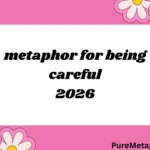 metaphor for being careful