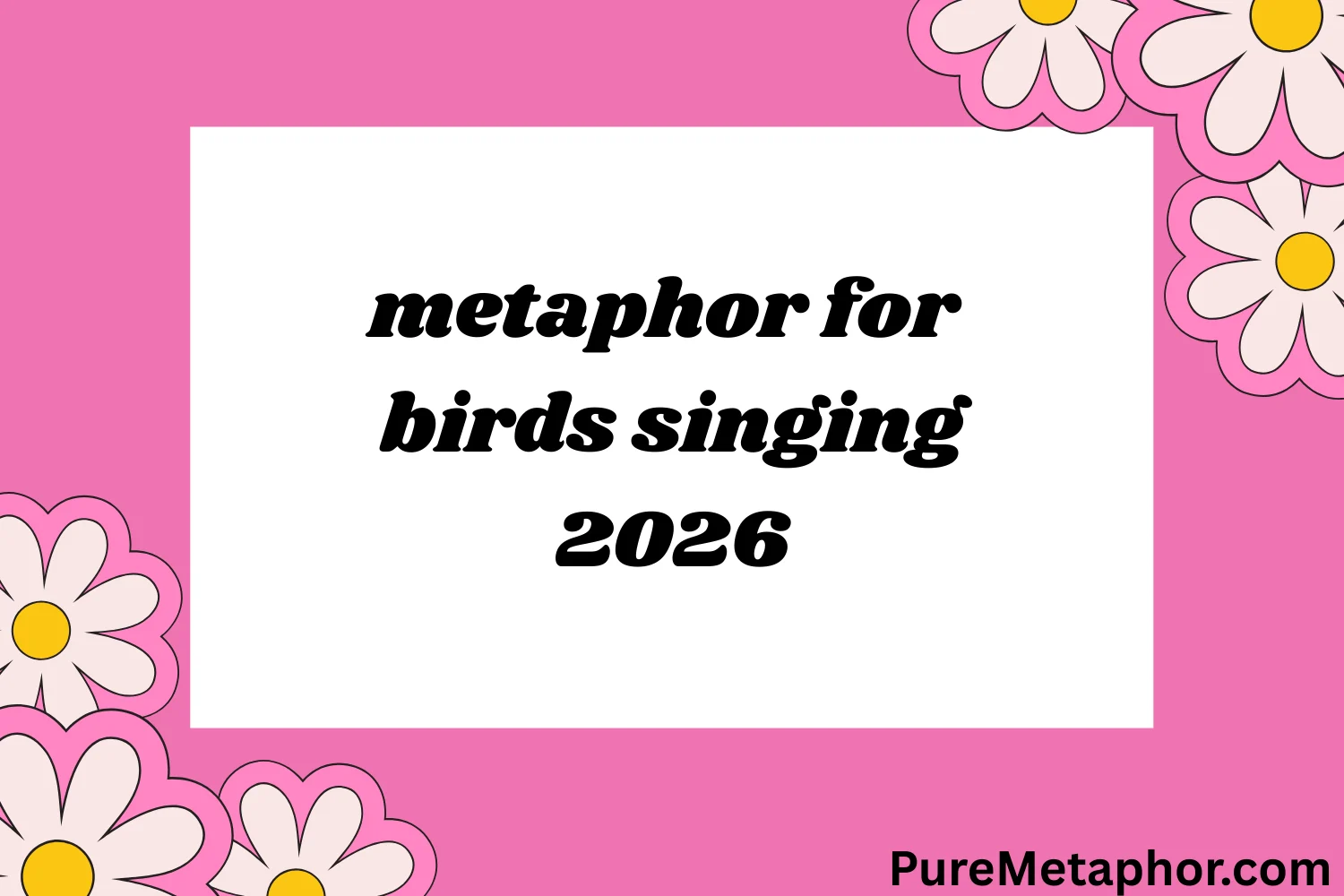 metaphor for birds singing