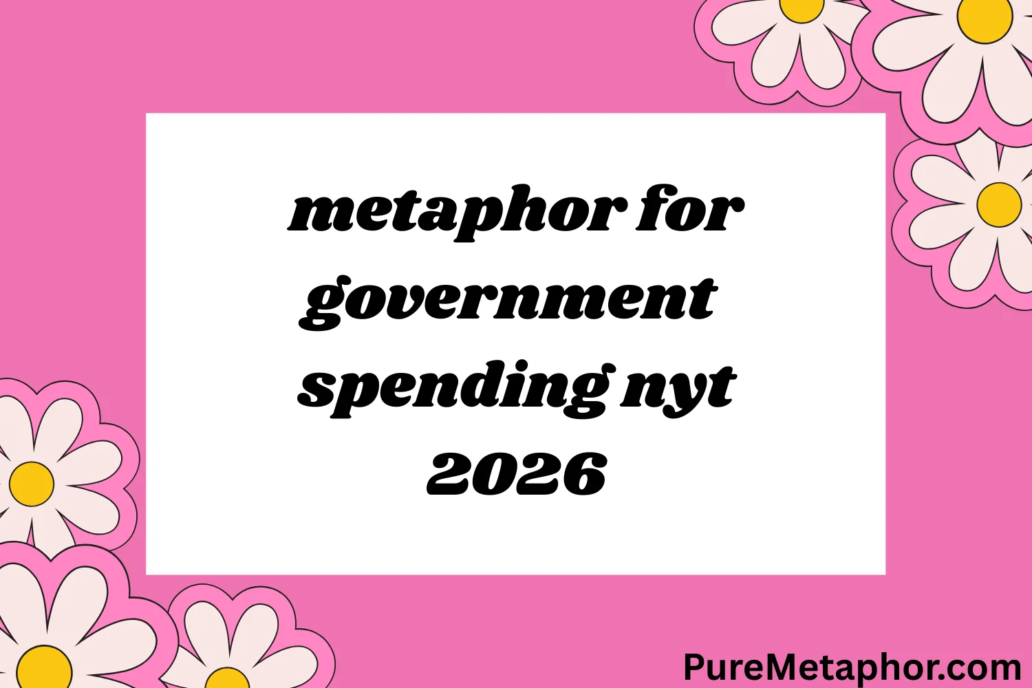 metaphor for government spending nyt