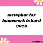 metaphor for homework is hard