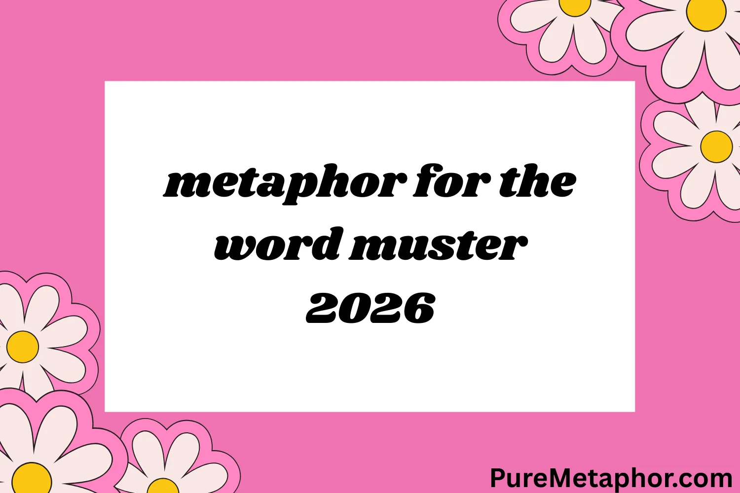metaphor for the word muster