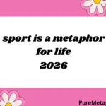 sport is a metaphor for life