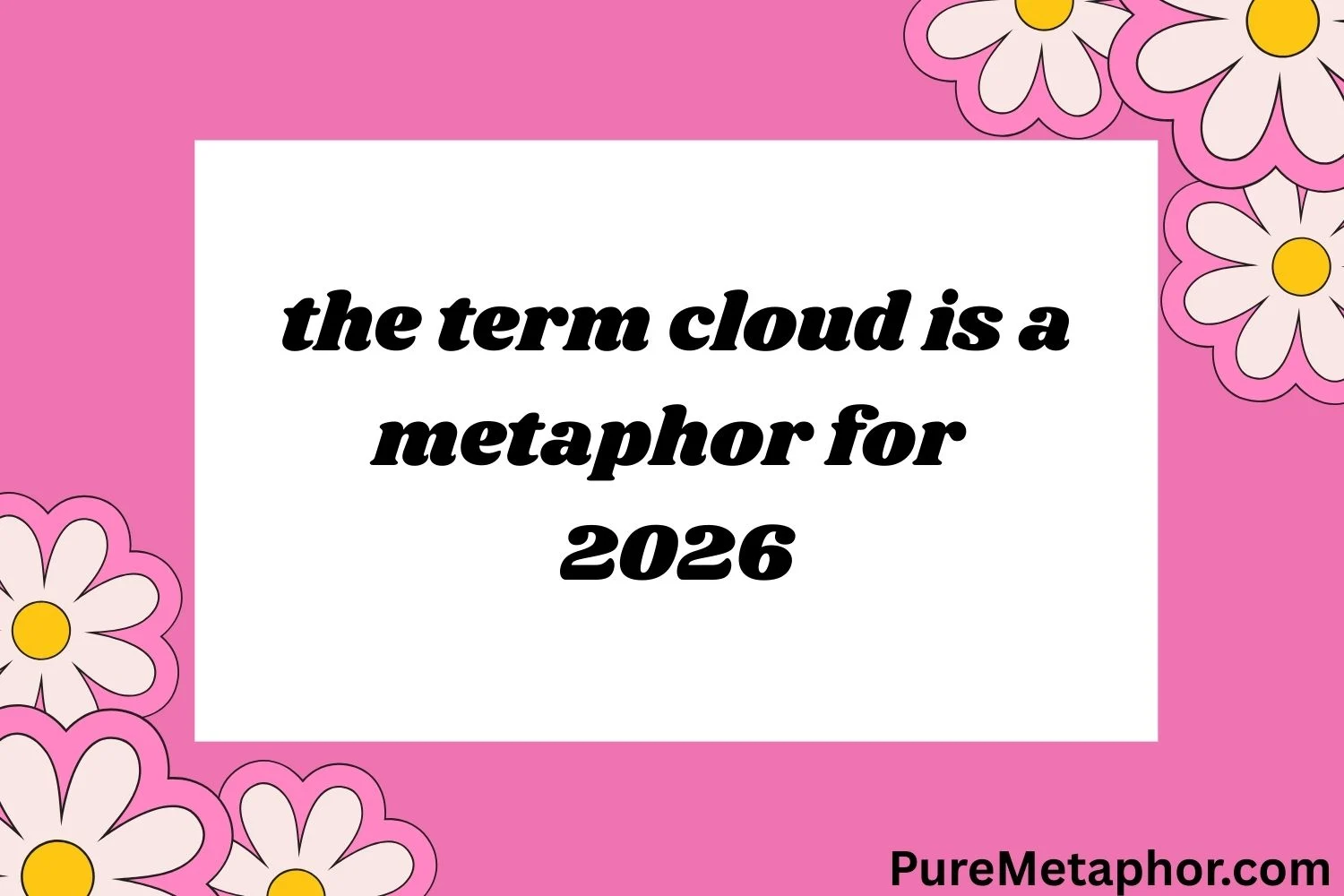 the term cloud is a metaphor for