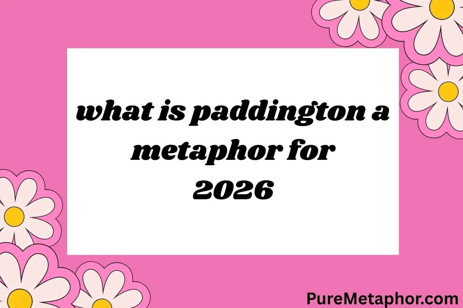 what is paddington a metaphor for
