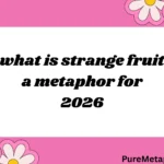 what is strange fruit a metaphor for