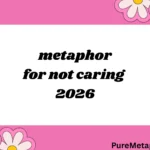 metaphor for not caring