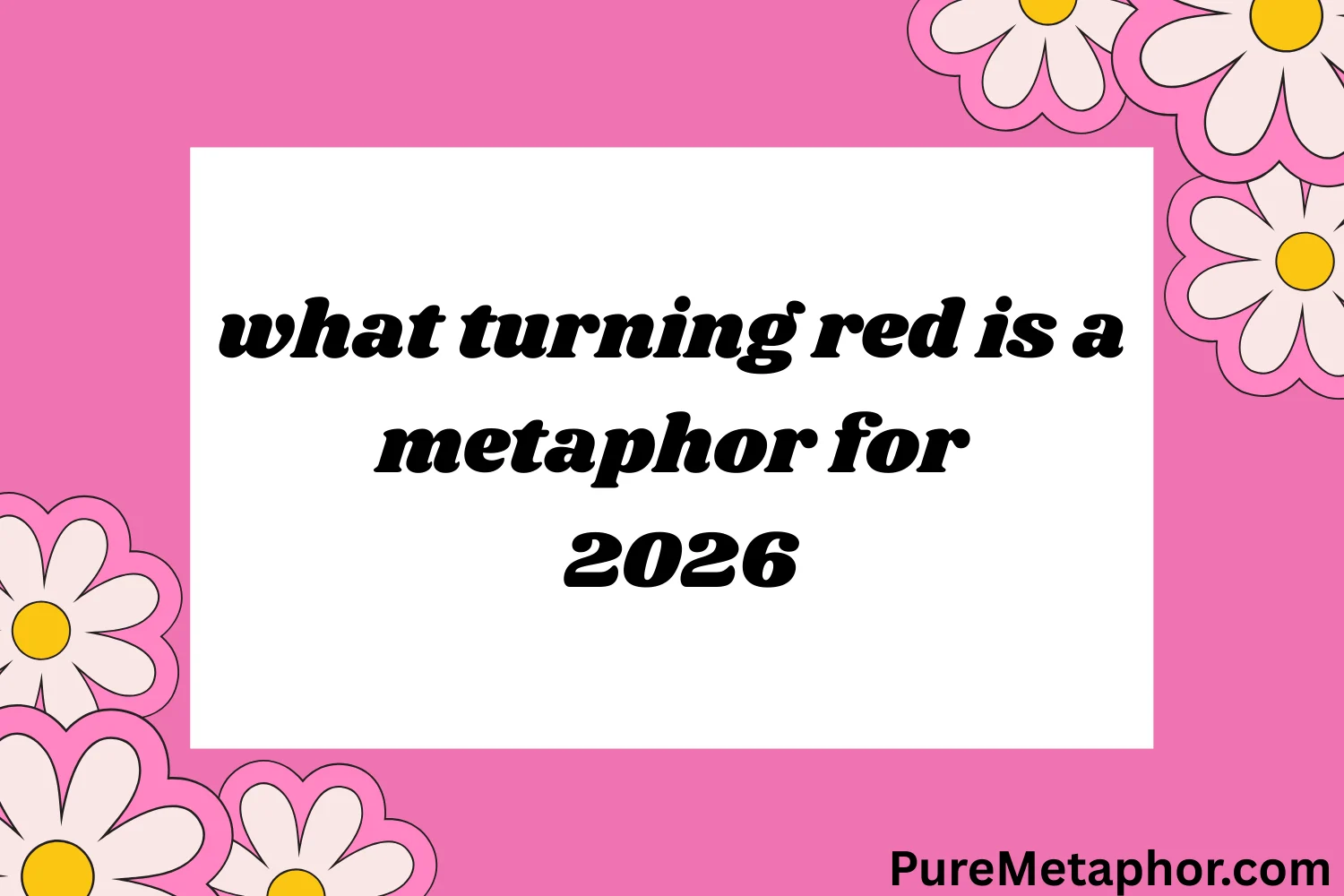 what turning red is a metaphor for