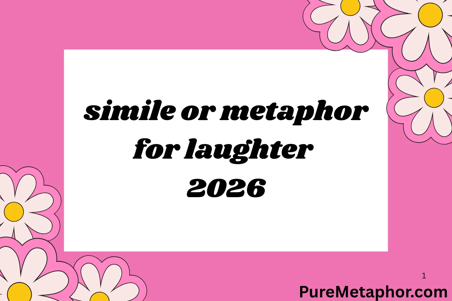 simile or metaphor for laughter
