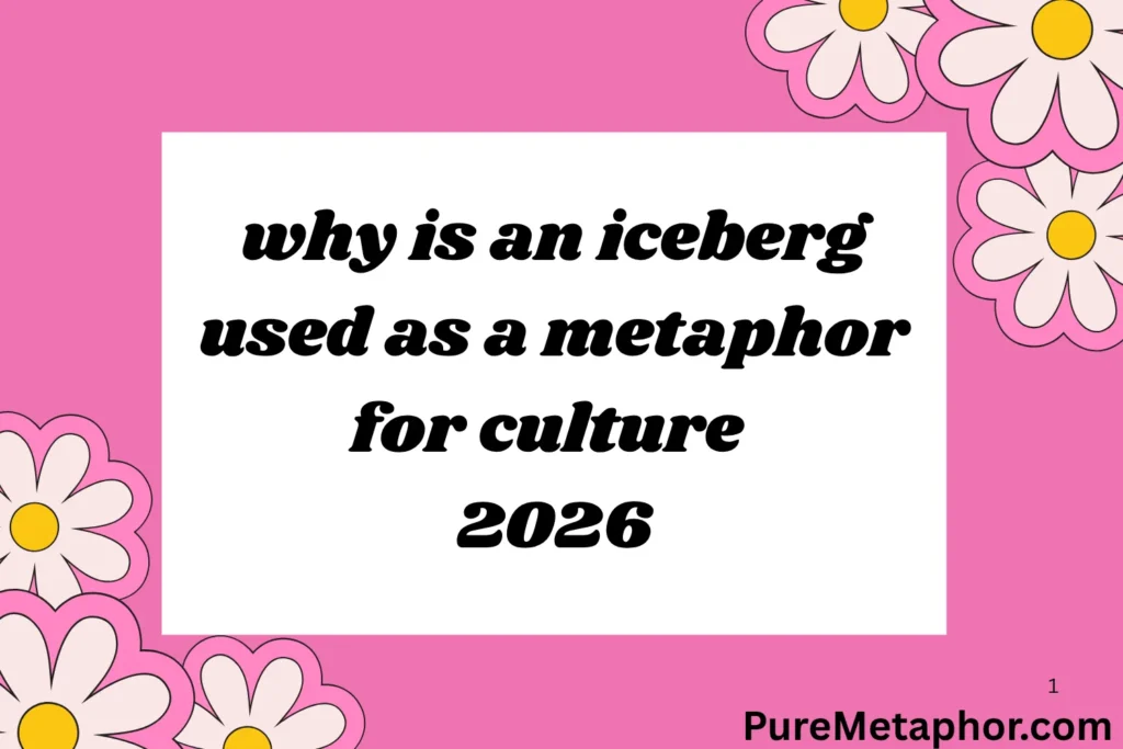 why is an iceberg used as a metaphor for culture