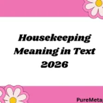Housekeeping Meaning in Text